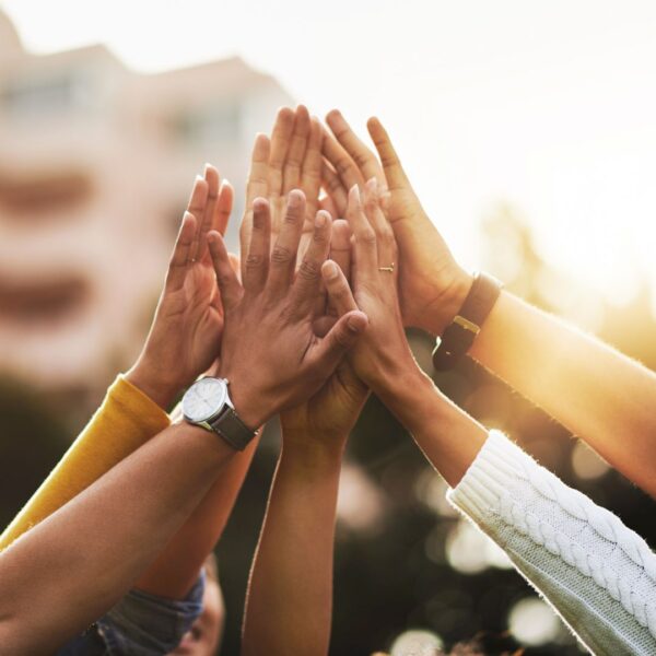 high five among the group